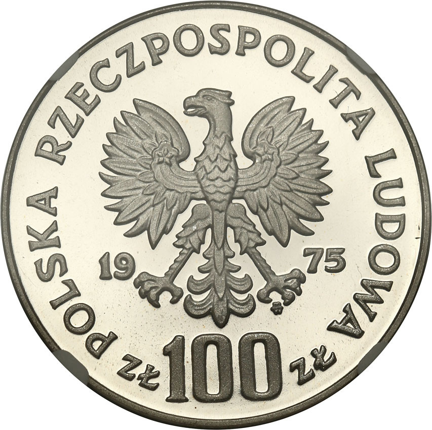 PRL. 100 złotych 1975 Helena Modrzejewska NGC PF69 ULTRA CAMEO (2 MAX)